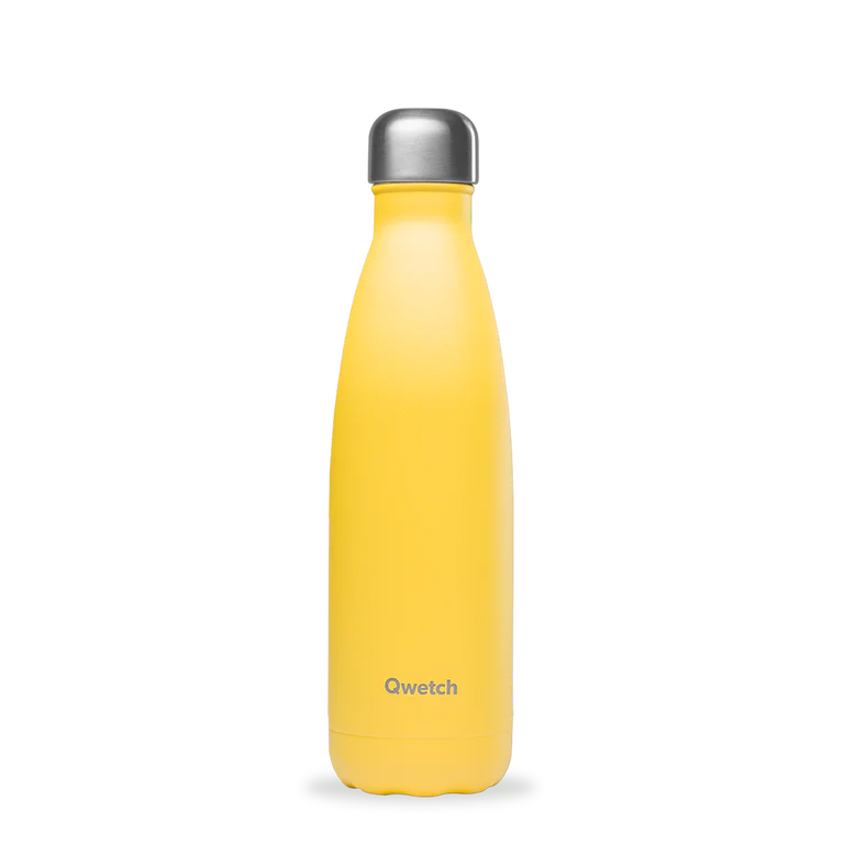 Qwetch Bouteille isotherme inox pop jaune 1000ml - 10270